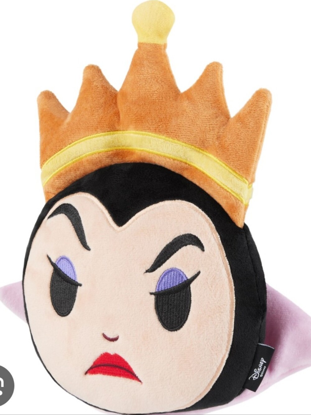 Disney Queen Face Plush Pillow - Cream, Pink, Gold